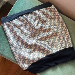 Silk Tube top with light blue chain design